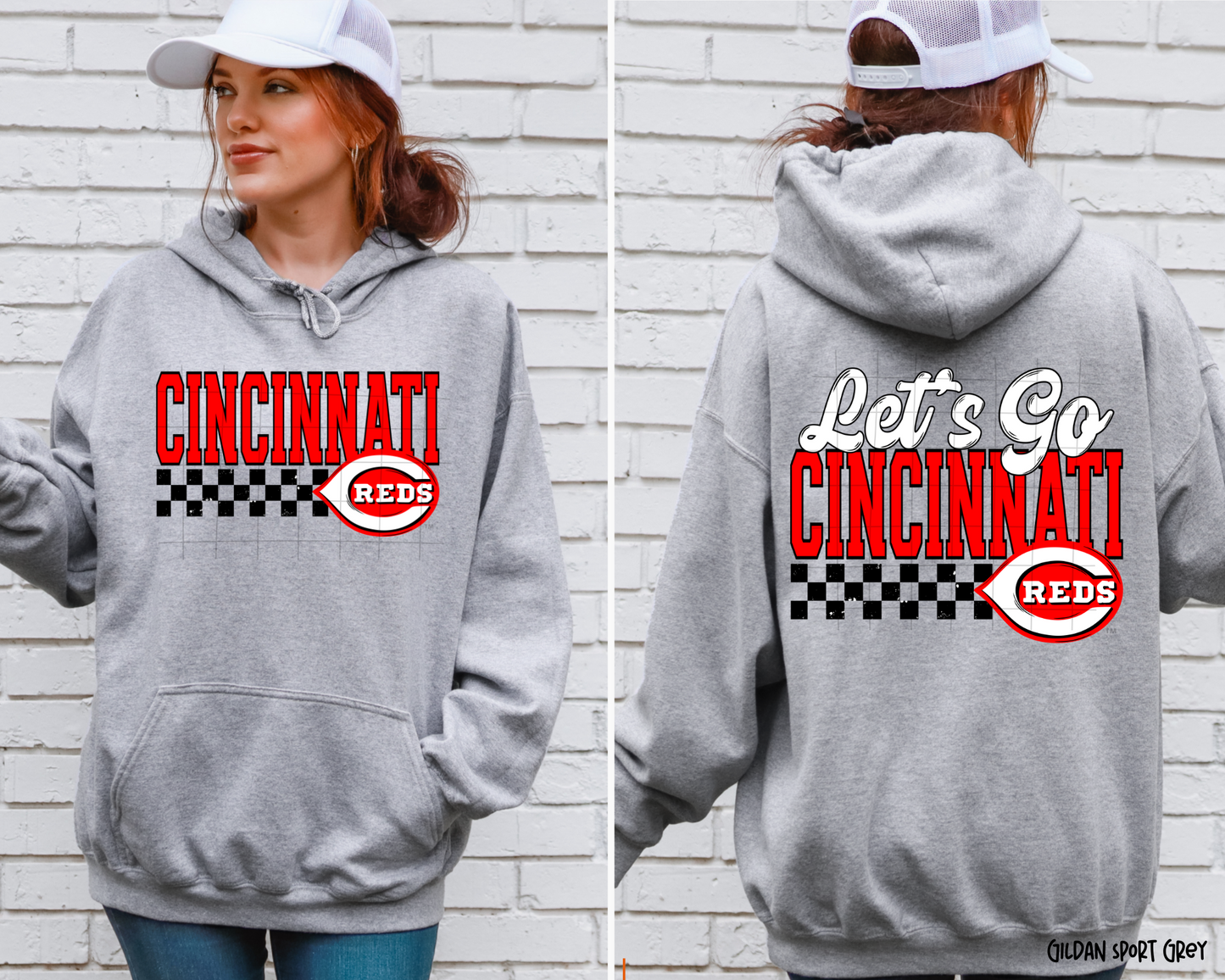 Let's Go Cincinnati Baseball - Hoodie