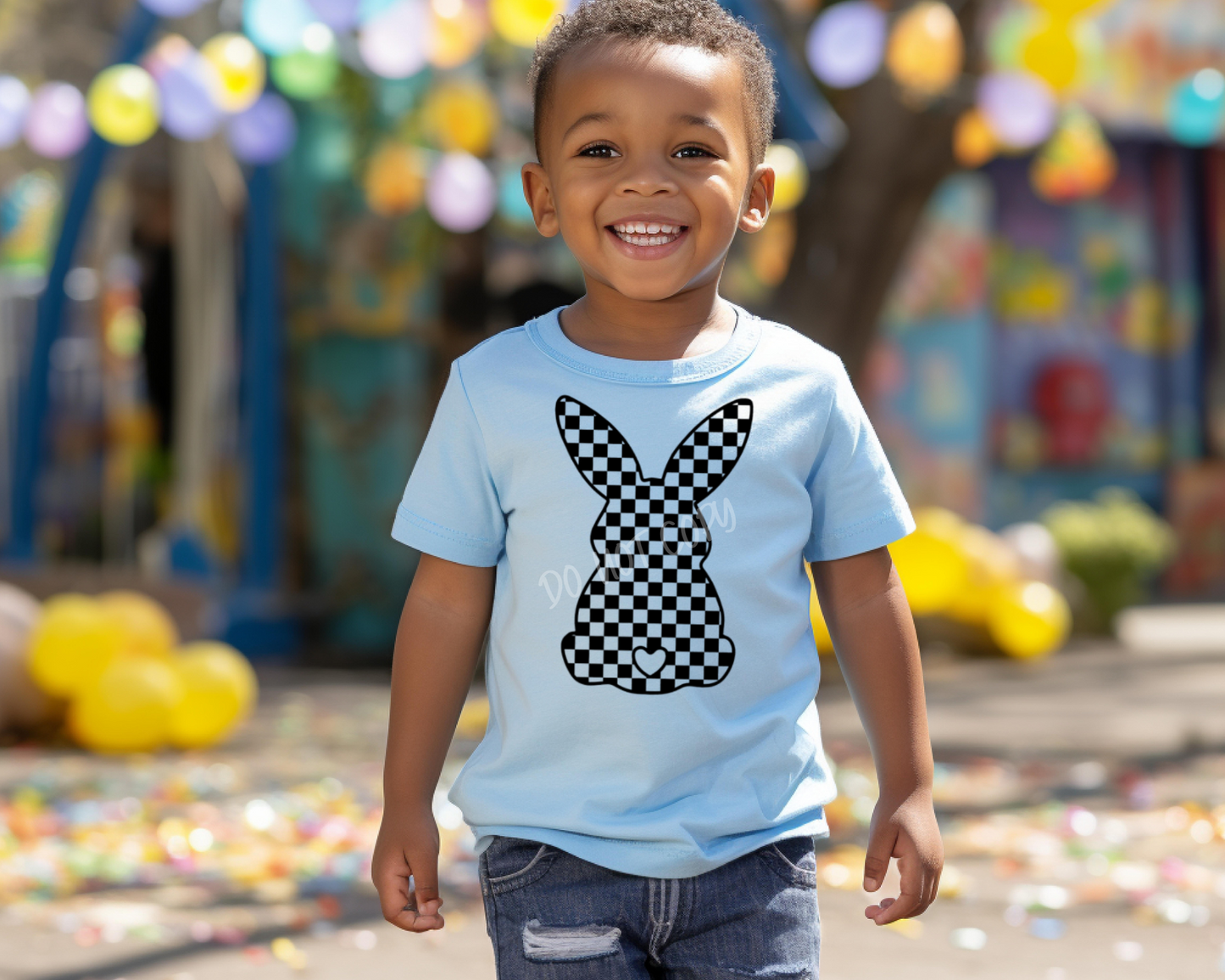 Checkered Bunny - Youth Tee