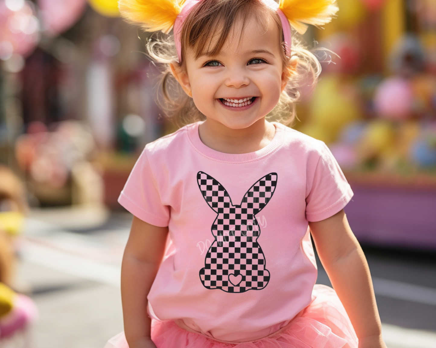 Checkered Bunny - Youth Tee