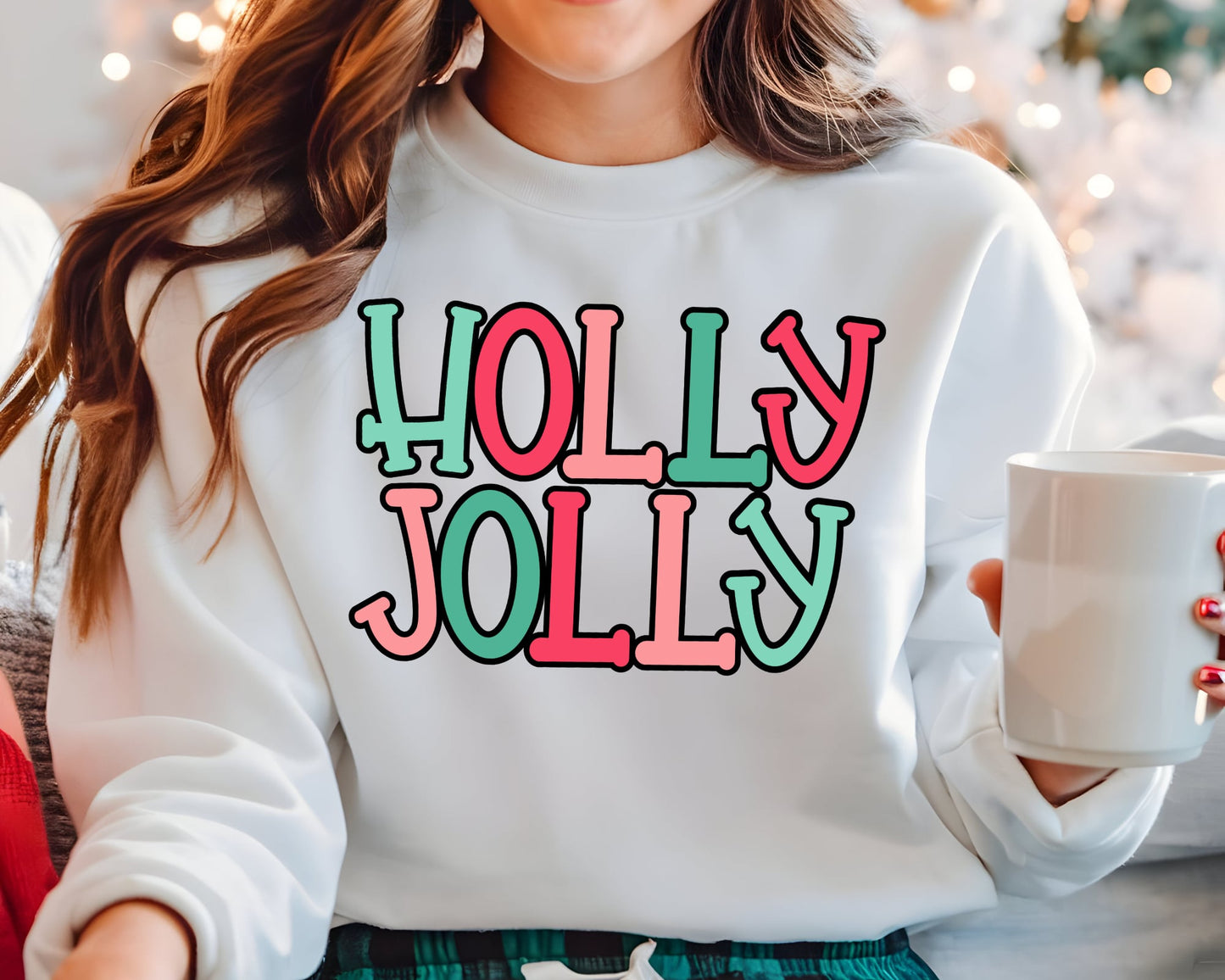 Holly Jolly Colorful - Holiday Sweatshirt