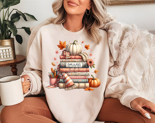 Just A Girl Who Loves Fall - Books - Sweatshirt