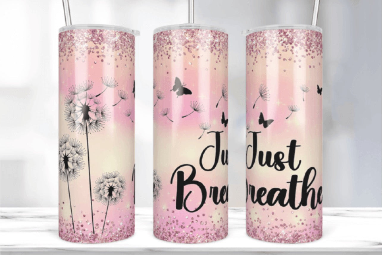 Just Breathe Stainless Steel Tumbler