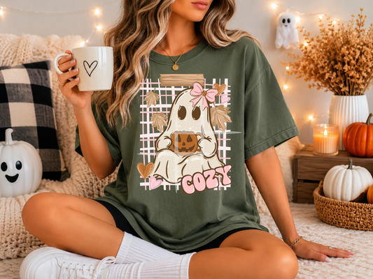 Cozy Ghost:  Seasonal Halloween/Fall - Tee