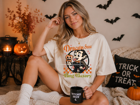 Dracula's Sweet Fangs Factory:  Seasonal Halloween - Tee