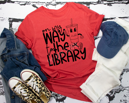 On My Way To The Library - Tee