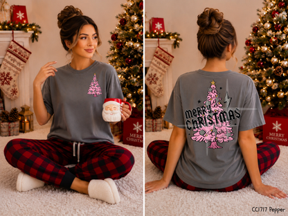 Merry Christmas Rocker Tree Back:  Seasonal Christmas - Tee