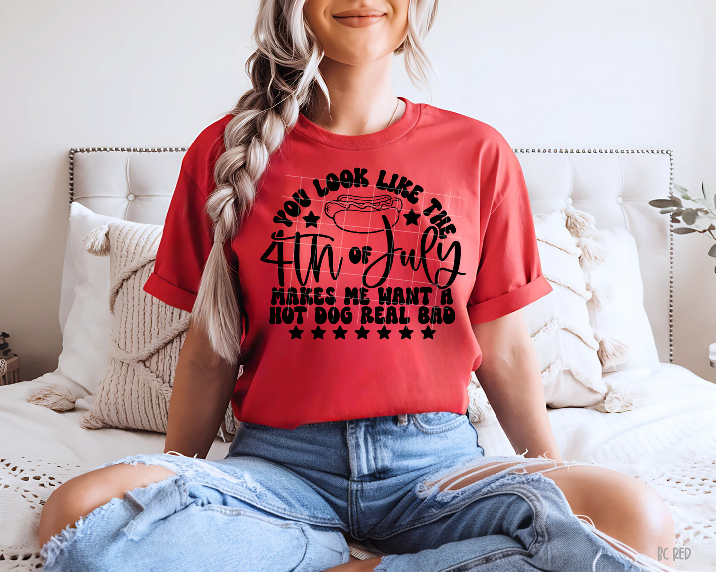 You Look Like The 4th Of July Hotdog - Tee