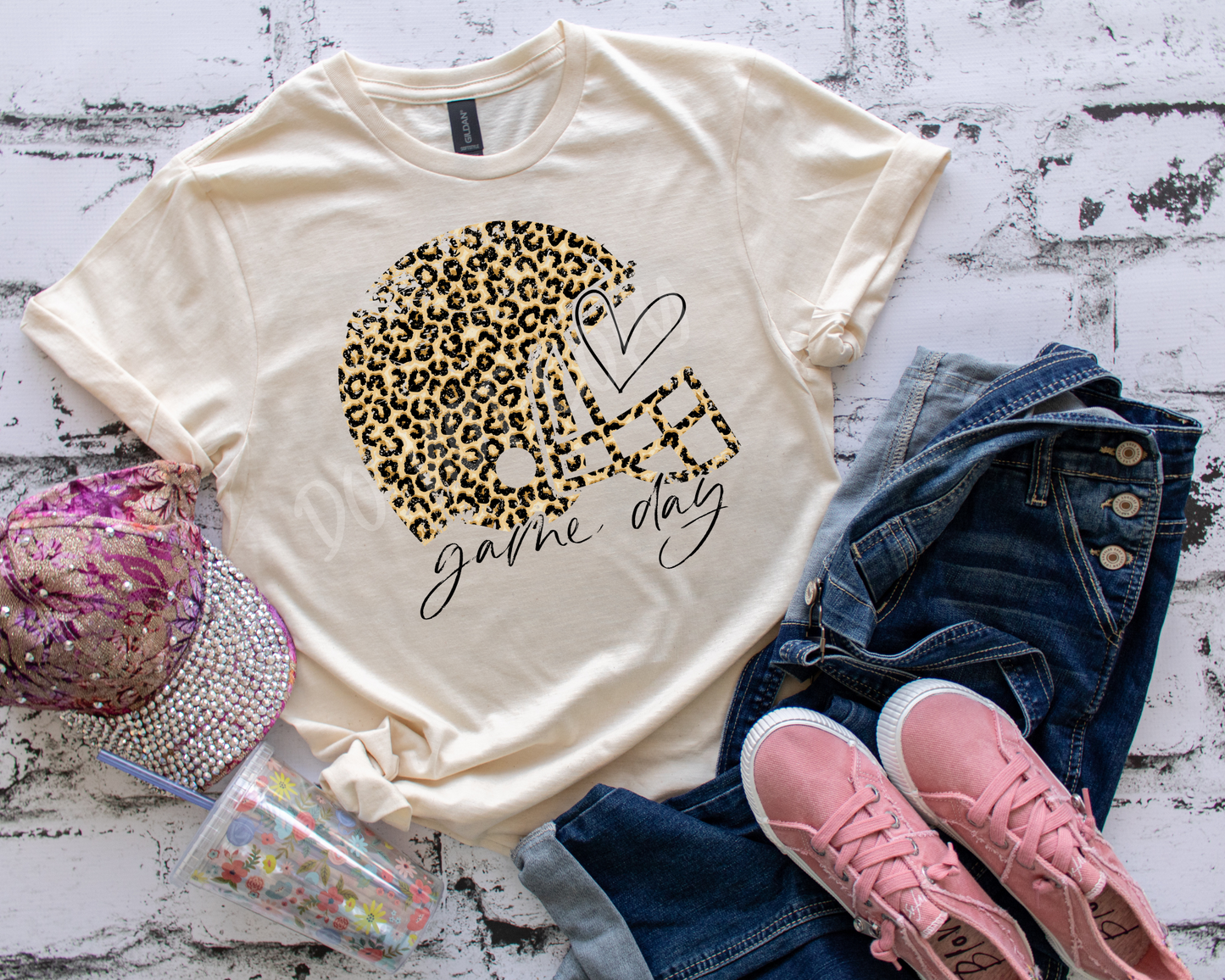 Football Game Day Leopard - Game Day Tee