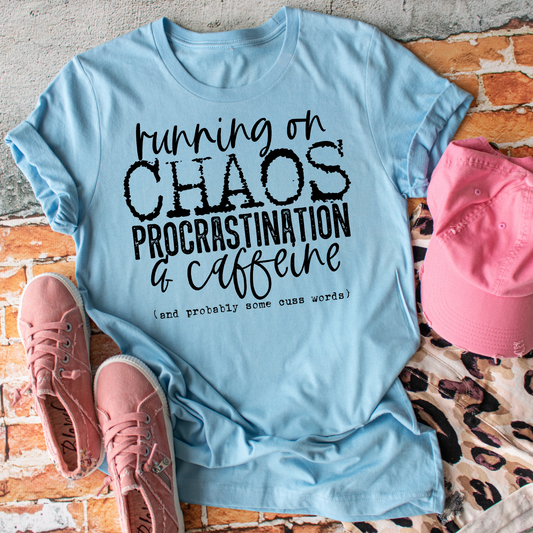 Running Chaos Procrastination Caffeine - Tee
