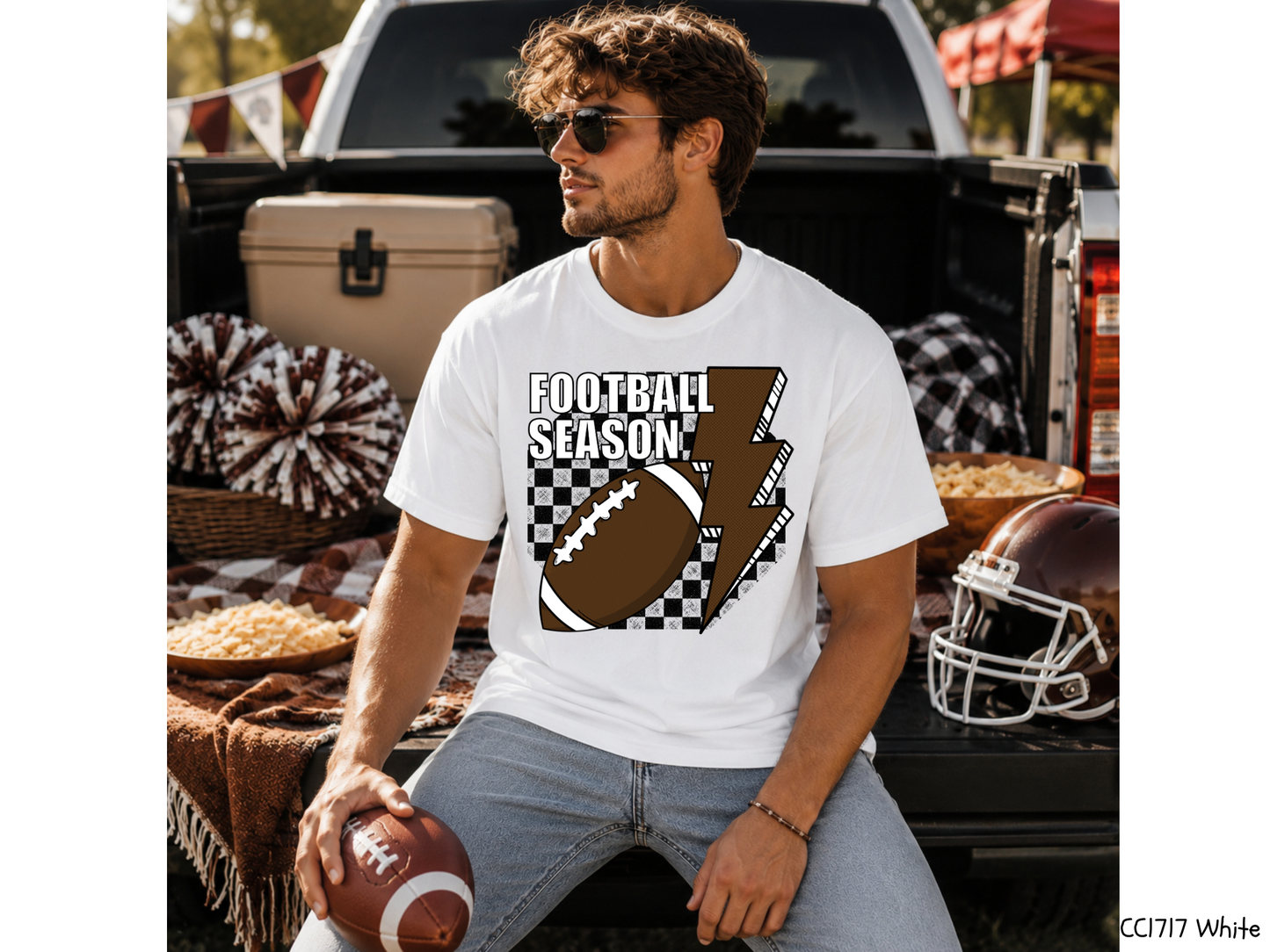 Football Season Bolt: Football Game Day - Tee