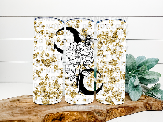 Gold Moon Rose Stainless Steel Tumbler