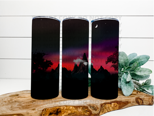 Mountain Sunset Stainless Steel Tumbler