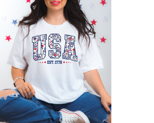 USA Floral - Tee