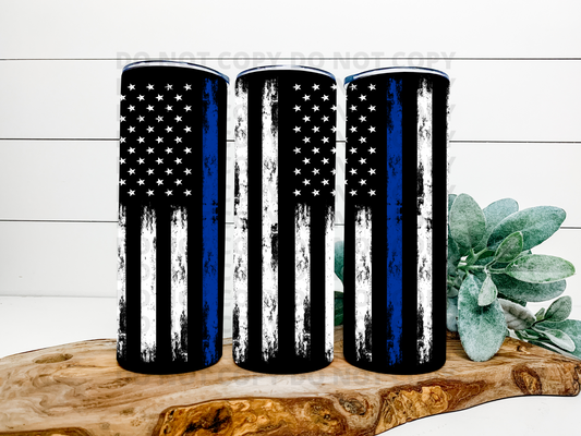 Back The Blue Stainless Steel Tumbler