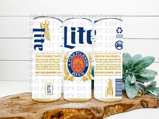 Miller Lite Stainless Steel Tumbler