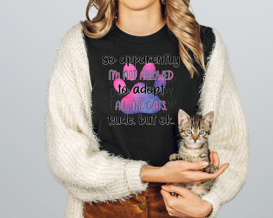 Adopt All The Cats - Tee