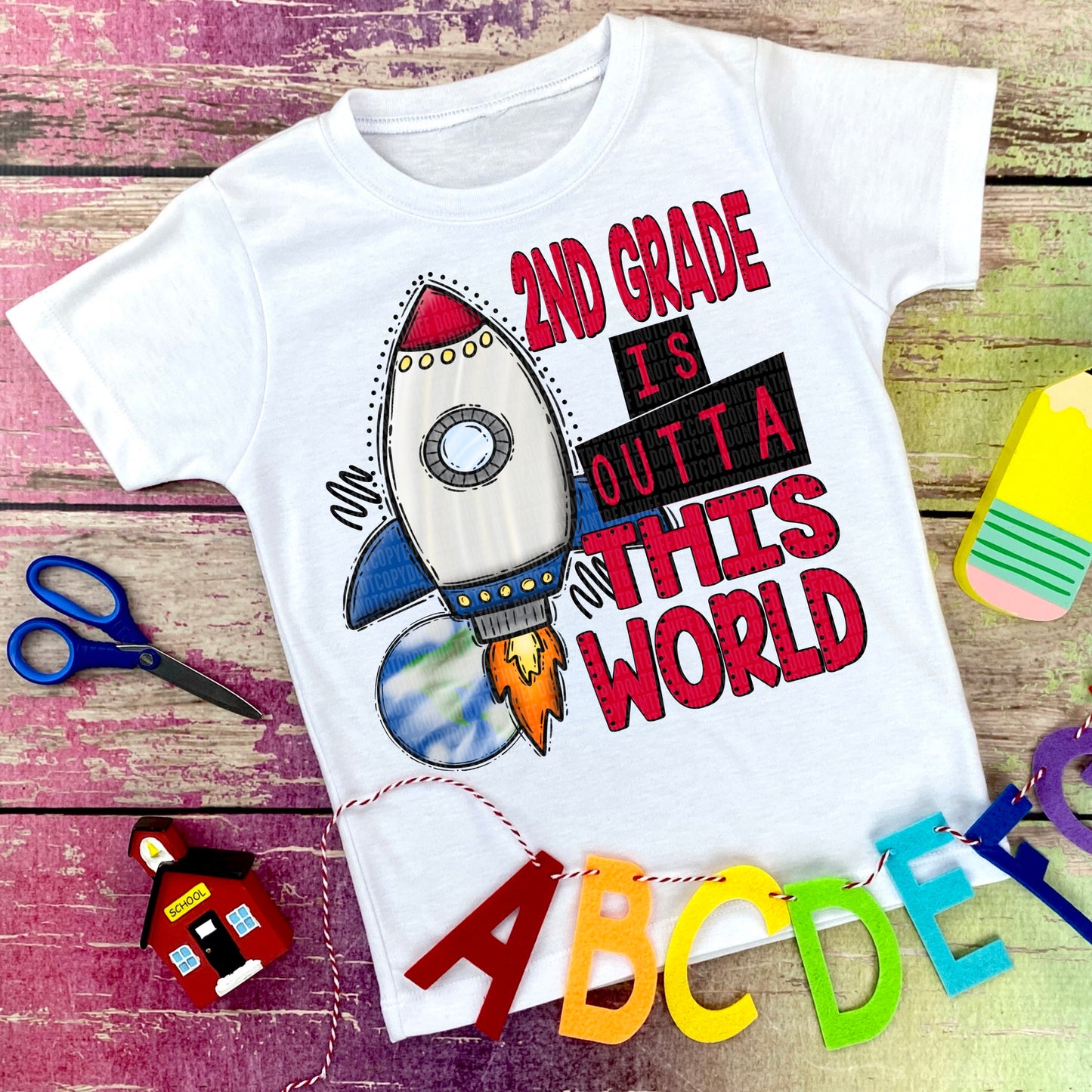 2nd Grade - Rocket - Tee