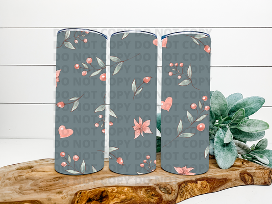 Fall Floral Stainless Steel Tumbler