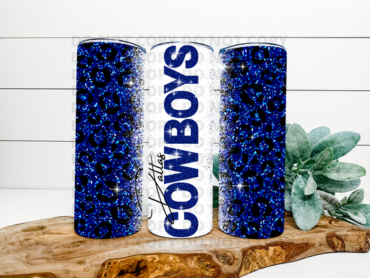Cowboys Glitter Stainless Steel Tumbler