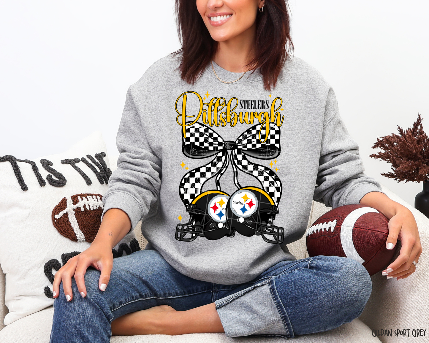 Pittsburgh Football Bow: Game Day - Sweatshirt