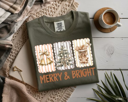Merry & Bright Soft Tones - Comfort Color Tee