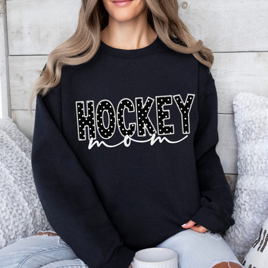 Hockey Mom - White print - Sweatshirt