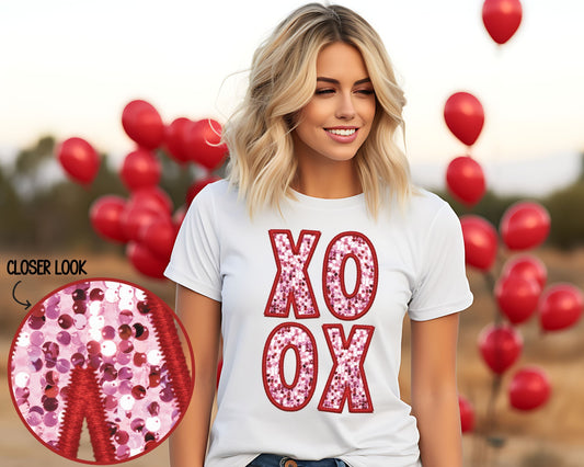 XOXO Faux Sequins - Tee