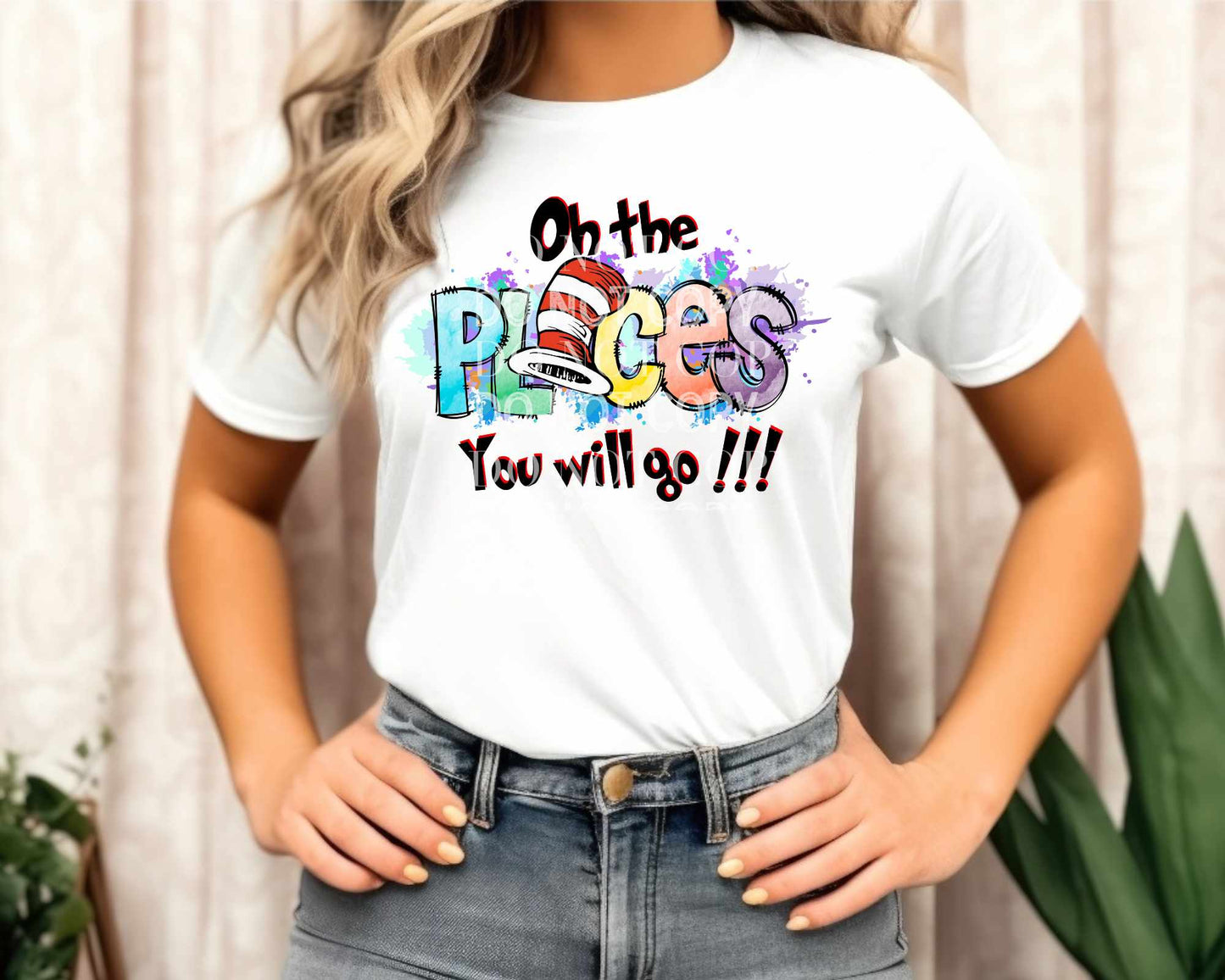 Oh The Places You Will Go -Watercolor - Tee