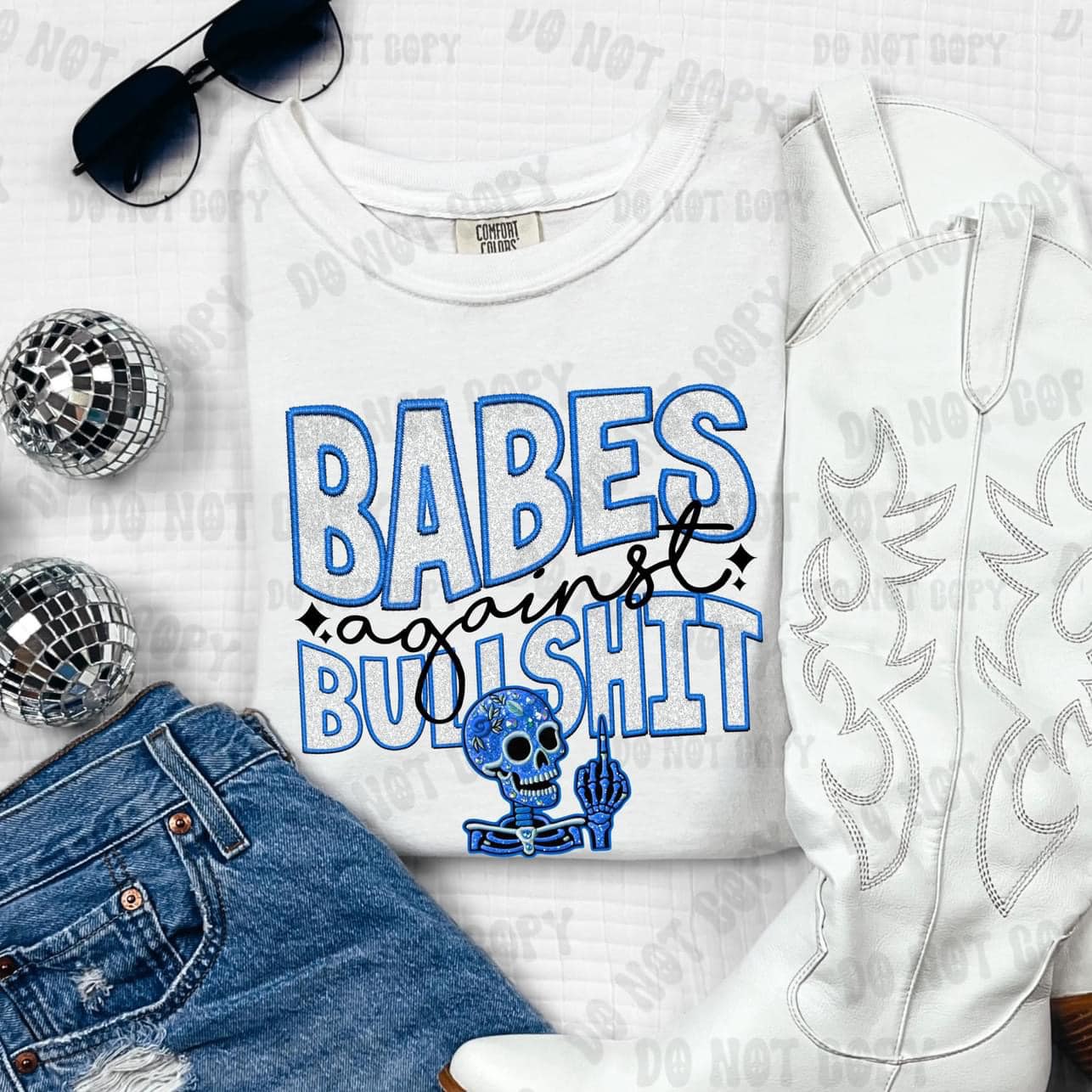 Babes Against BullSh!t - Blue - Tee