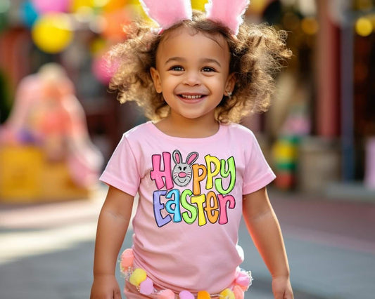Hoppy Easter -Pink Youth - Tee