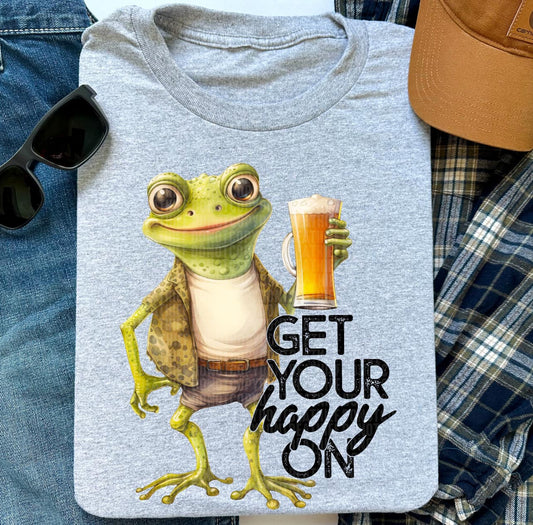 Get Your Happy On - White - Tee