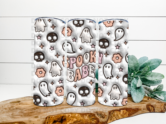 Spooky Babe Ghost 3D Tumbler