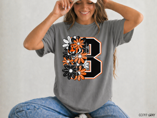 Bengals Floral: Football Game Day - Tee
