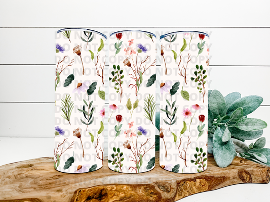 Wildflower Floral Stainless Steel Tumbler