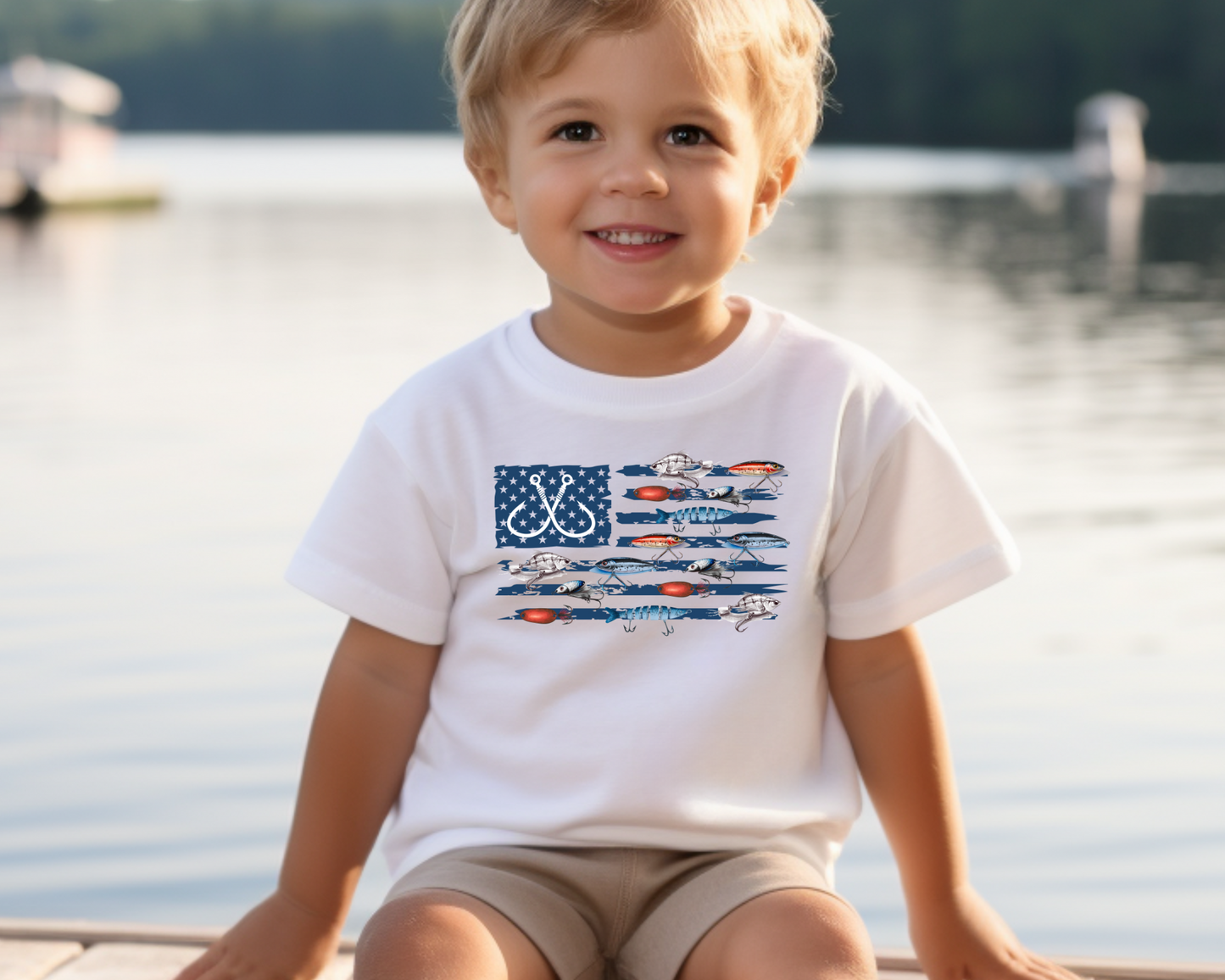 American Flag Fishing - Tee