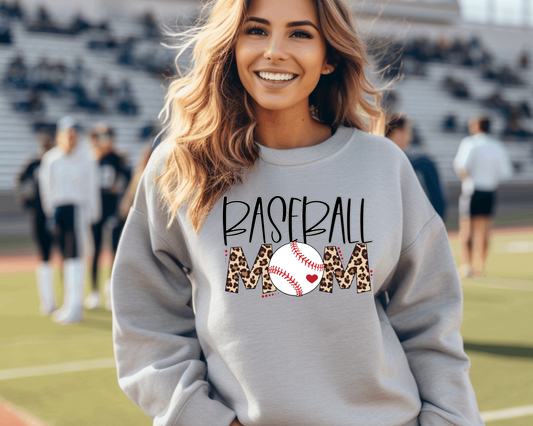 Baseball Mom - Leopard - Sweatshirt