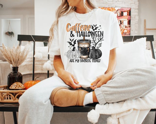 Caffeine & Halloween Are A Few Of My Favorite Things - Tee