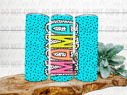Mama Dalmatian Dot Tumbler - Choose Your Color