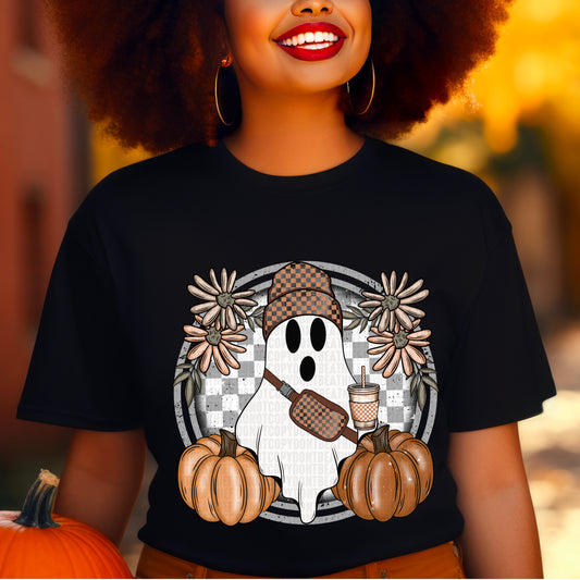 Fall Checkered Ghostie - Tee