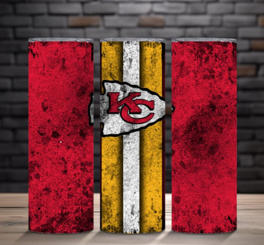 KC Distressed Striped Tumbler