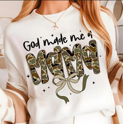 God Made Me A Mama Camo - Tee