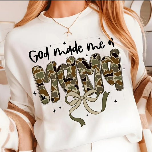 God Made Me A Mama Camo - Tee