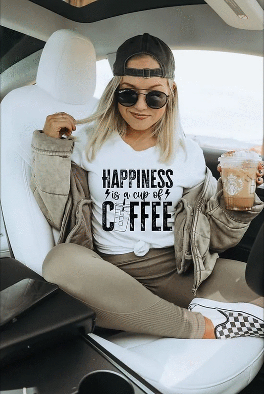 Happiness Is A Cup Of Coffee - Tee