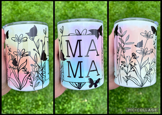 Mama Watercolor Floral - 10oz Low Ball Tumbler