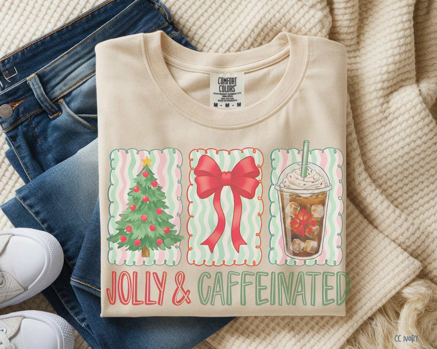 Jolly & Caffeinated - Comfort Color Tee