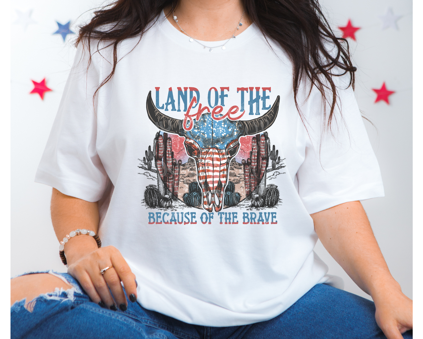 Land Of The Free Because Of The Brave - Tee