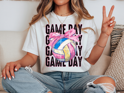 Volleyball Retro : Game Day - Tee