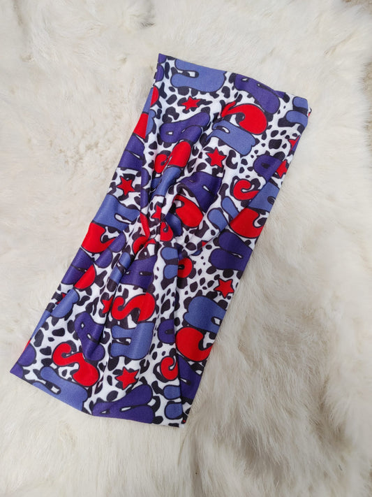 USA Leopard Headband