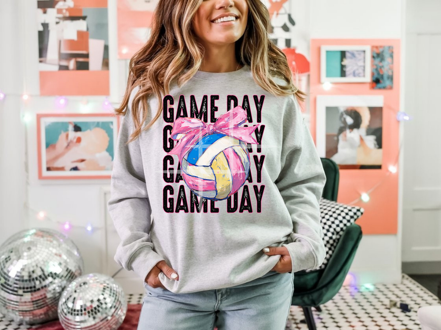 Volleyball Retro : Game Day - Sweatshirt