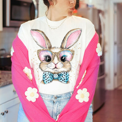 Easter Bunny Coquette Watercolor: Easter - Tee